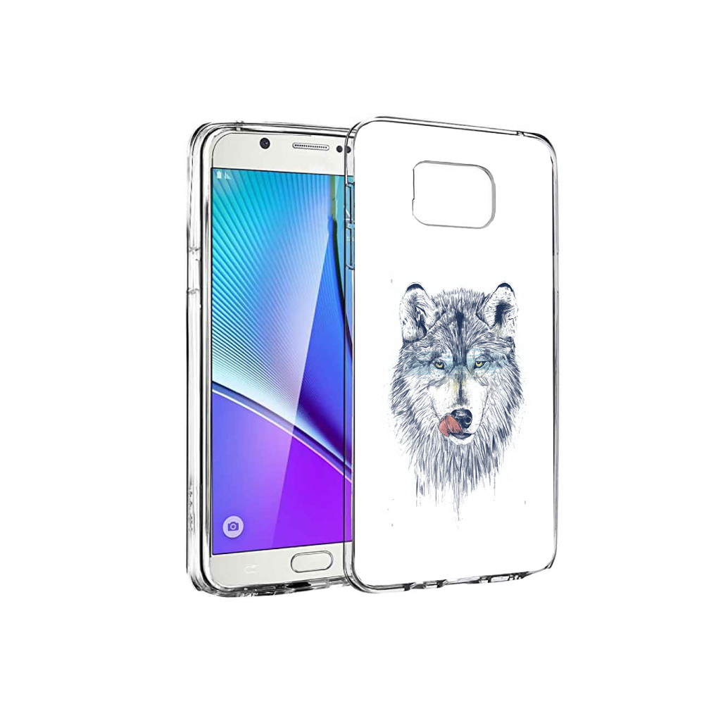 

Чехол MyPads Tocco для Samsung Galaxy Note 5 голодгый волк, Прозрачный, Tocco