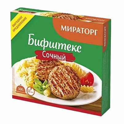 

Бифштекс Мираторг Сочный замороженный 300 г