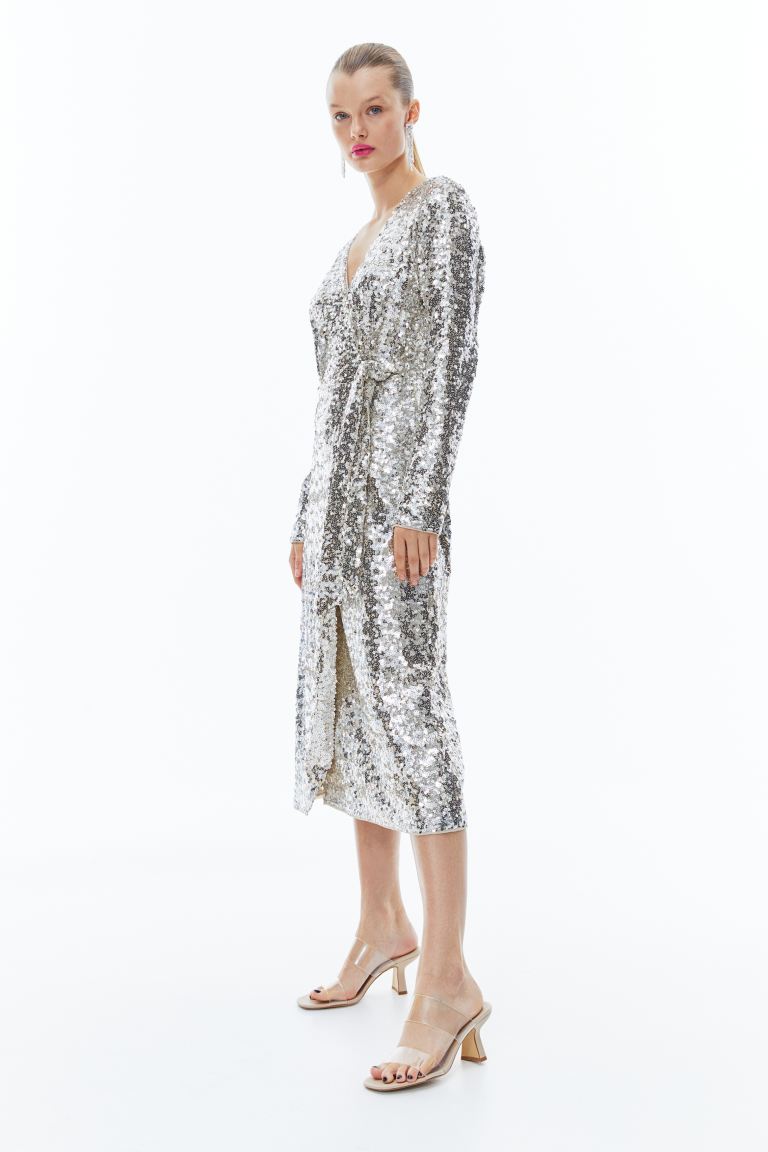 

Платье женское H&M 1122986001 серебристое XS (доставка из-за рубежа), Серебристый, 1122986001