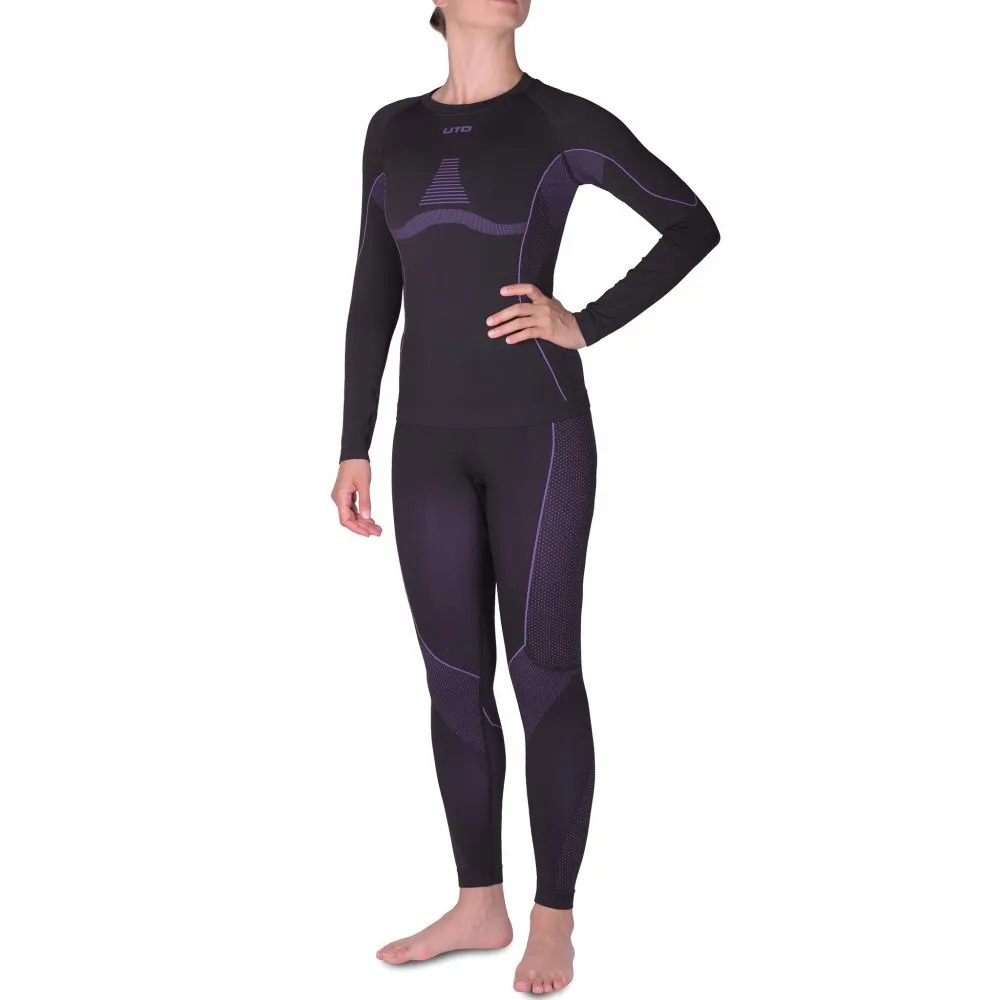 

Термобелье UTO комплект Sports Bamboo Charcoal W's 973202 р.M, Black/Purple, Черный;фиолетовый, Sports Bamboo Charcoal W's