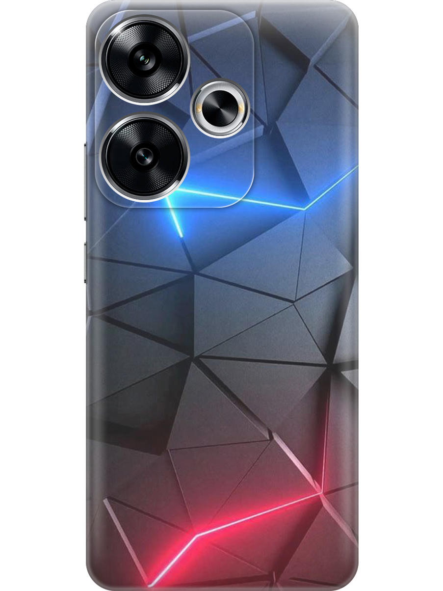 

Силиконовый чехол на Xiaomi Redmi Turbo 3, Poco F6 с принтом "Графитовые грани", Прозрачный;серый;синий, 783980831