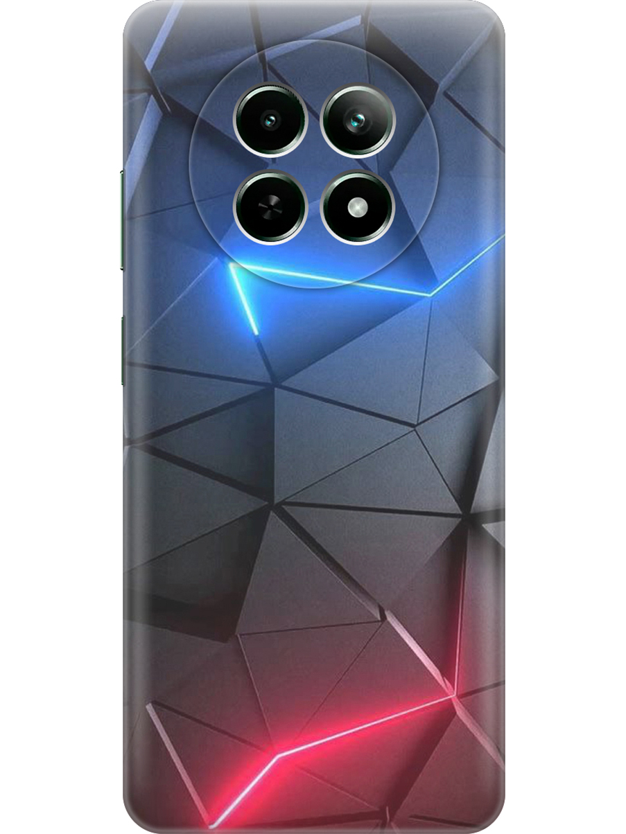 

Силиконовый чехол на Realme 12 5g с принтом "Графитовые грани", Прозрачный;серый;синий, 783982631