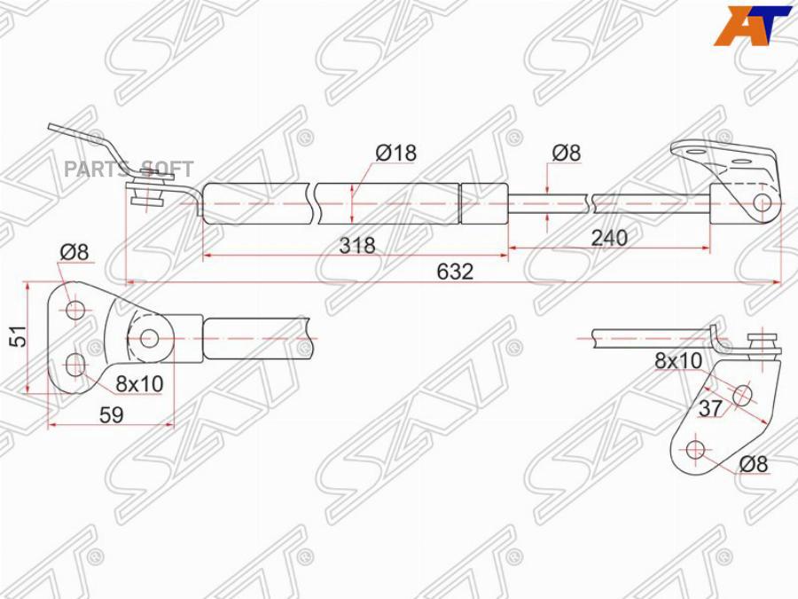 

Амортизатор Задней Двери Mazda Demio 96- Rh (правый) Sat арт. ST-D202-62-620A