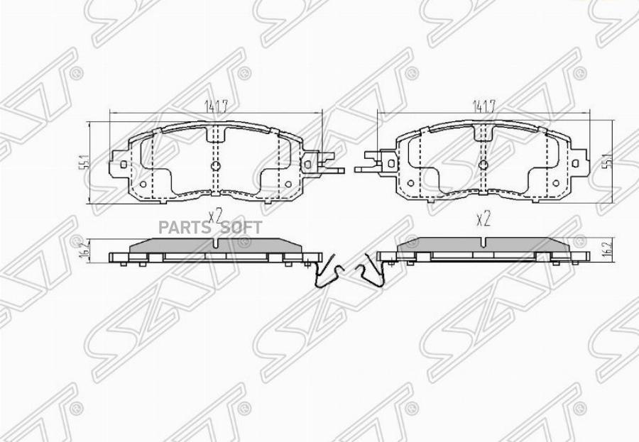 

Колодки тормозные перед NISSAN TEANA J33 RUS 14-