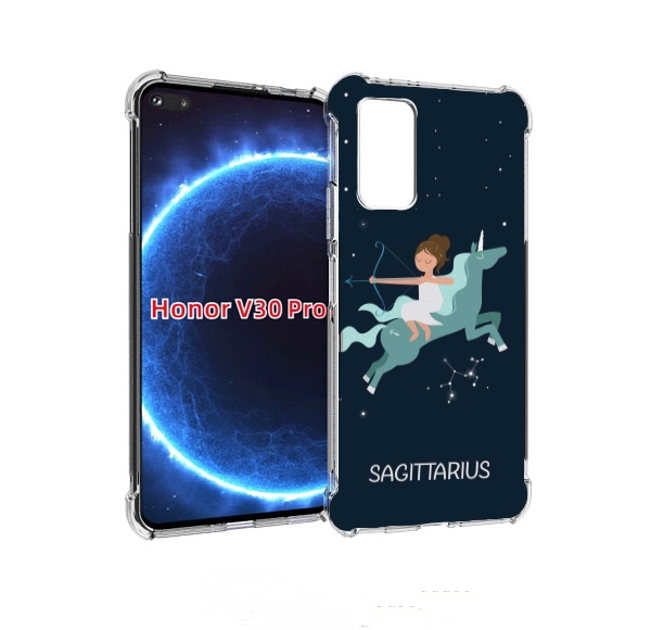 

Чехол бампер MyPads знак зодиака стрелец 5 для Honor V30, Прозрачный, Tocco