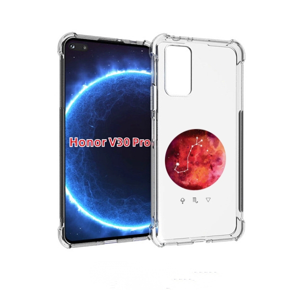 

Чехол бампер MyPads знак зодиака скорпион 6 для Honor V30, Прозрачный, Tocco