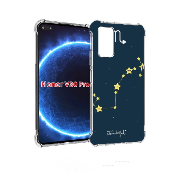 

Чехол бампер MyPads знак зодиака скорпион 1 для Honor V30, Прозрачный, Tocco