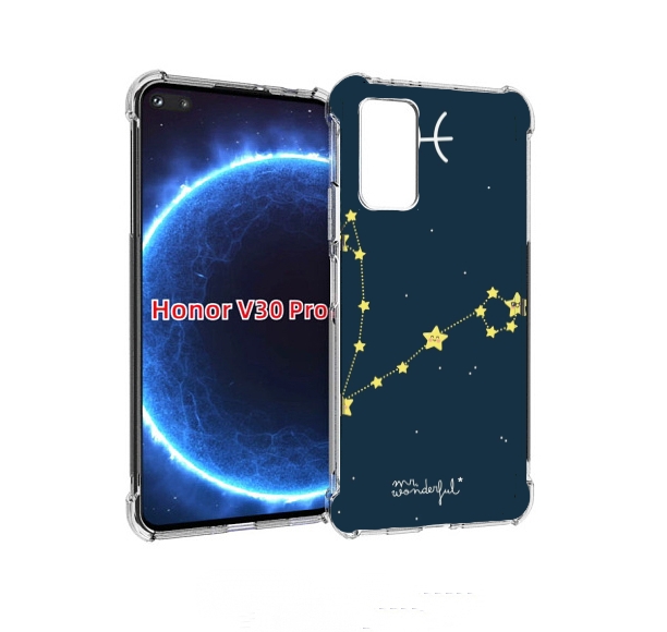 

Чехол бампер MyPads знак зодиака рыбы 1 для Honor V30 Pro, Прозрачный, Tocco