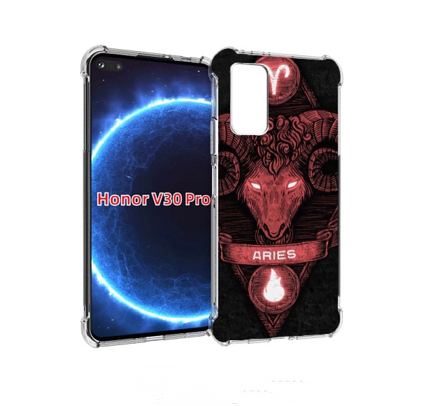 

Чехол бампер MyPads знак зодиака овен 6 для Honor V30 Pro, Прозрачный, Tocco