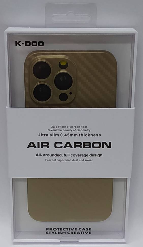 

Накладка для iPhone 14 Pro 6.1" K-Doo Air Carbon пластик золотая
