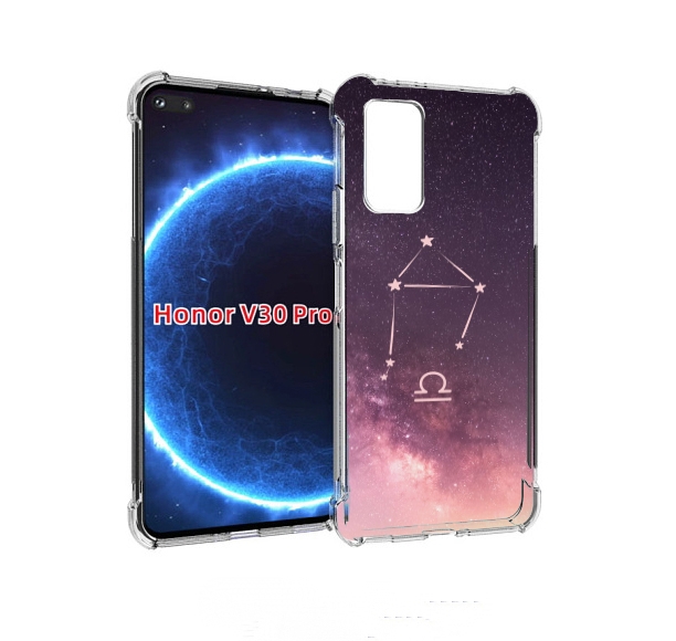 

Чехол бампер MyPads знак зодиака весы 4 для Honor V30 Pro, Прозрачный, Tocco