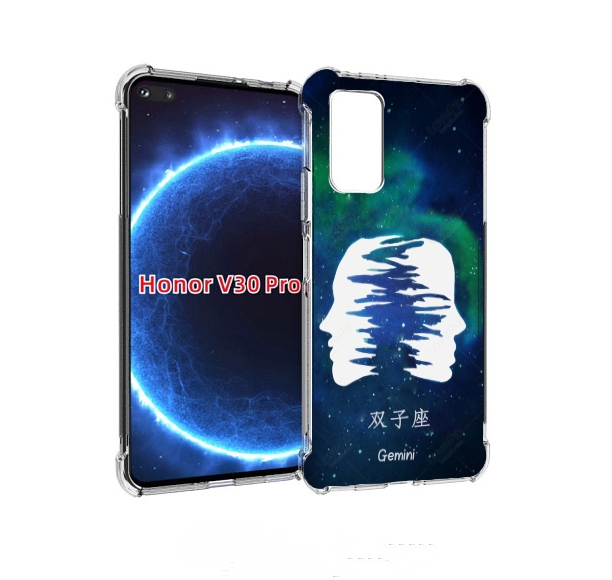

Чехол бампер MyPads знак зодиака близнецы 6 для Honor V30, Прозрачный, Tocco