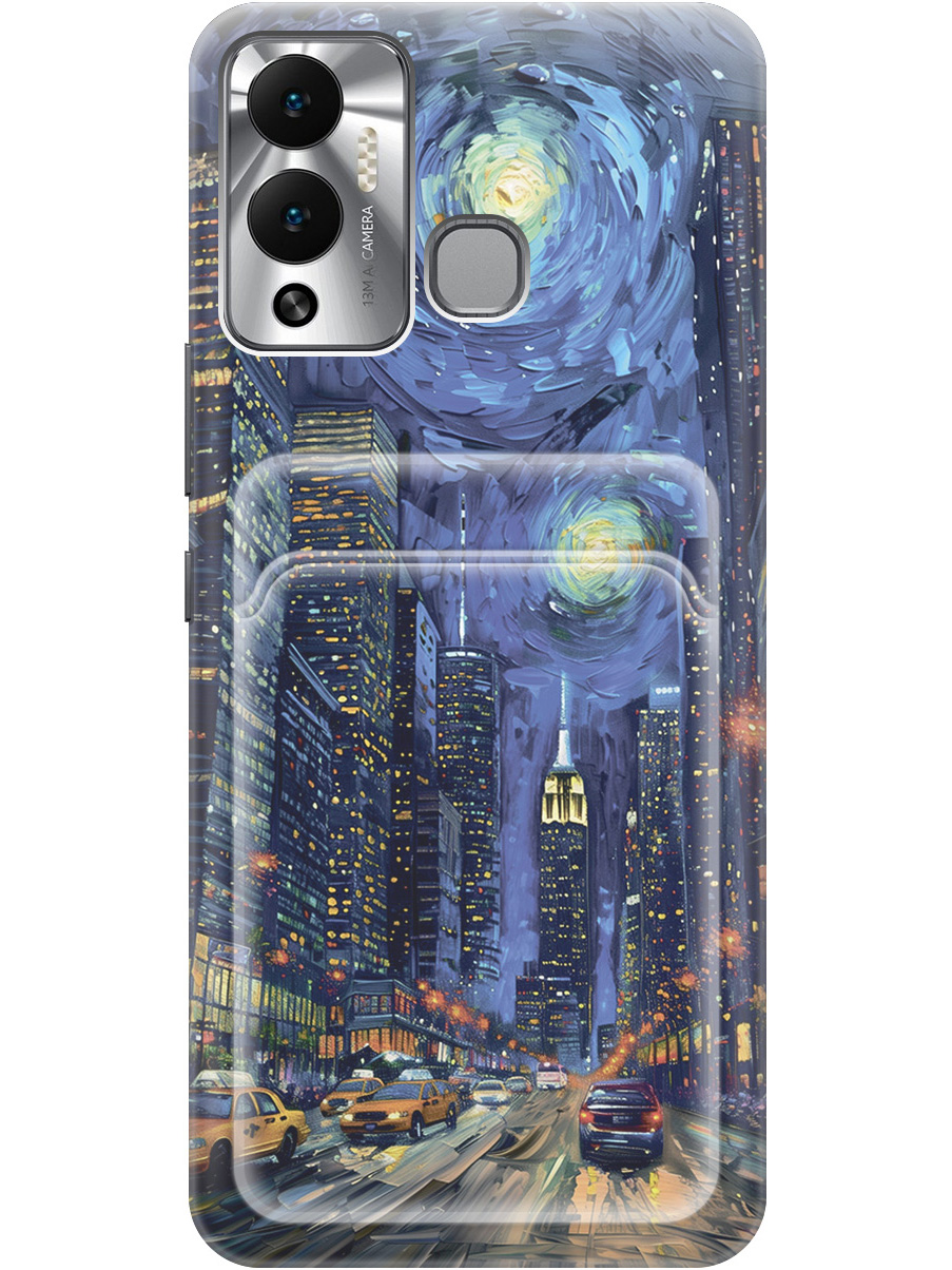 

Силиконовый чехол на Infinix Hot 12 Play NFC с принтом 782617, Прозрачный;синий;черный, 743694410