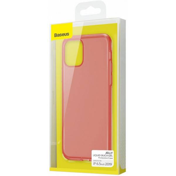 

Накладка для iPhone 11 Pro Max Baseus Jelly liquid silica gel WIAPIPH65S-GD09, Розовый;прозрачный