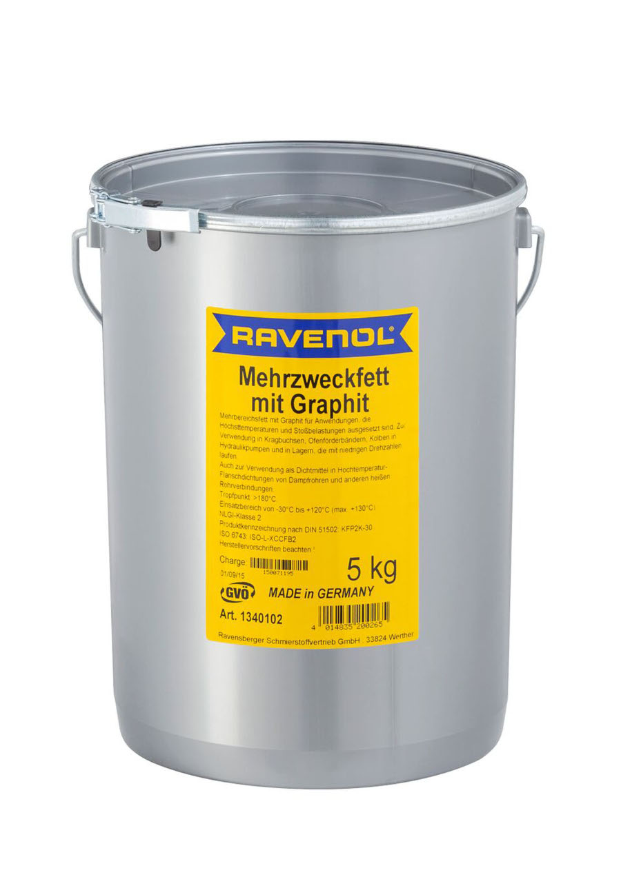 Смазка с графитом RAVENOL Mehrzweckfett m.Graphit 5 кг