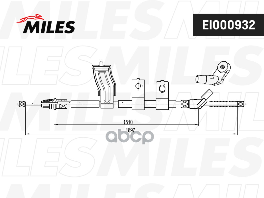 

Трос Стояночного Тормоза L Miles EI000932, EI000932