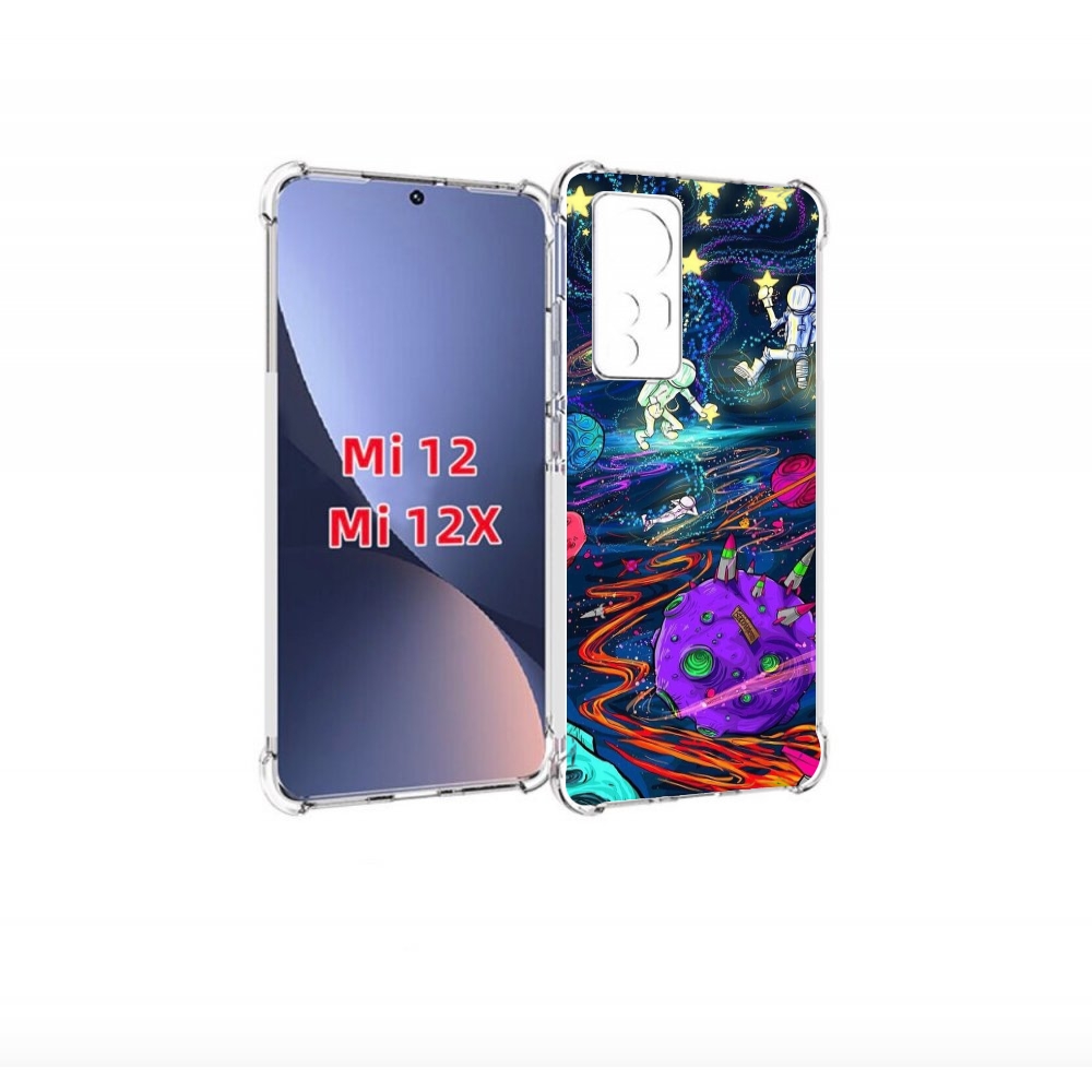 

Чехол бампер MyPads красочный космос для Xiaomi 12., Прозрачный, Tocco