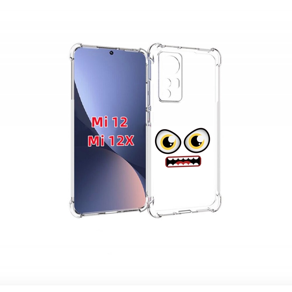 

Чехол бампер MyPads красный злой смайлик для Xiaomi 12., Прозрачный, Tocco