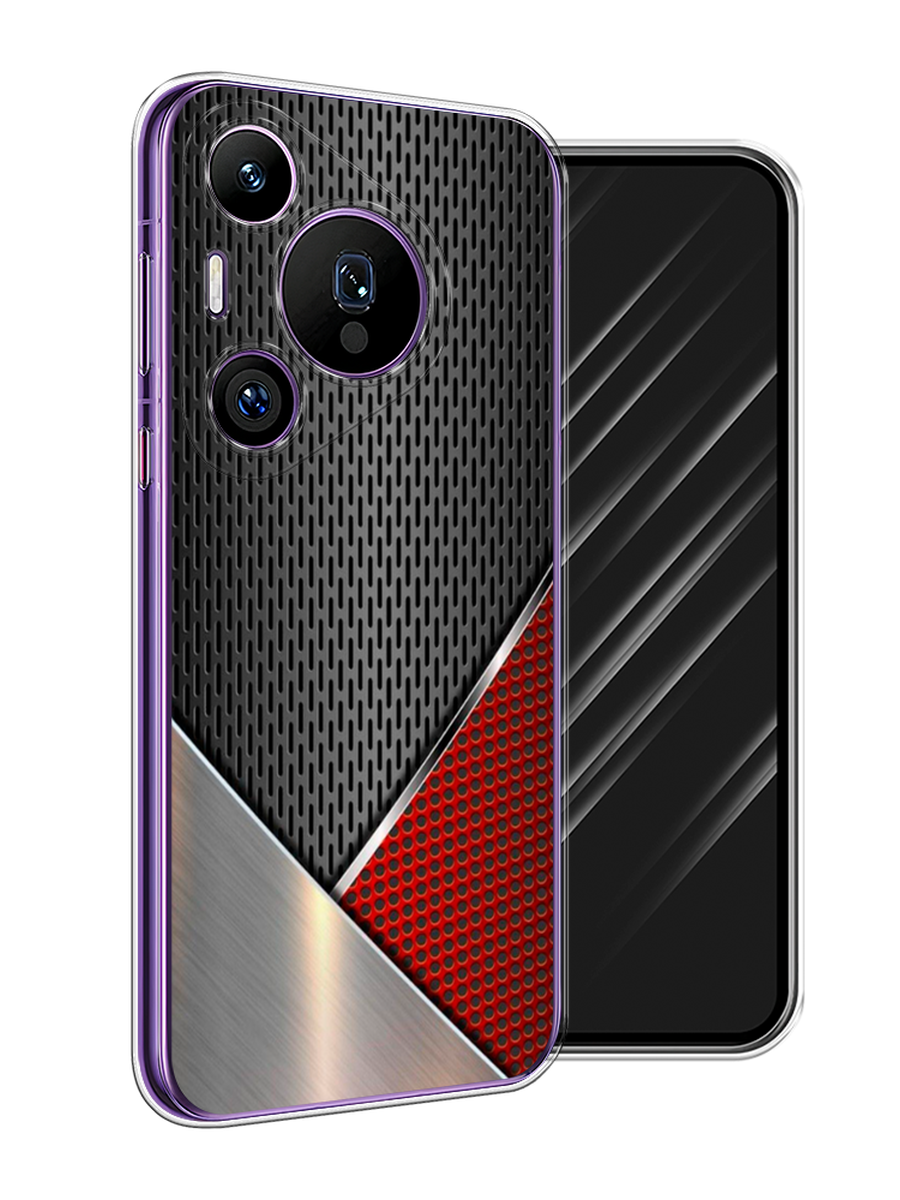 

Чехол Awog на Huawei Pura 70 Pro/70 Pro Plus "Стальной металл", Черный;красный;серебристый, 6124150-1