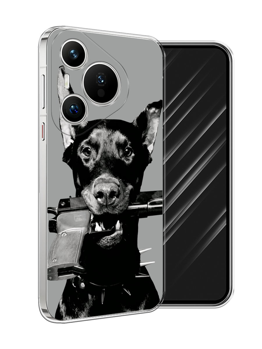 

Чехол Awog на Huawei Pura 70 "Доберман", Серый, 6124050-1