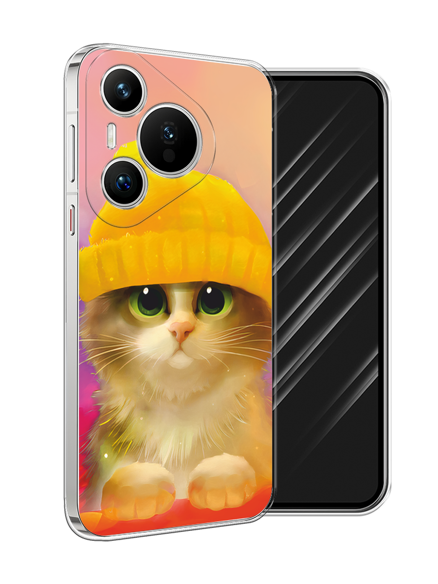 

Чехол Awog на Huawei Pura 70 "Котенок в желтой шапке", Желтый, 6124050-1