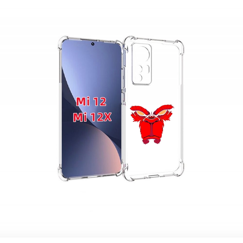 

Чехол бампер MyPads красная обезьяна в темноте для Xiaomi 12., Прозрачный, Tocco