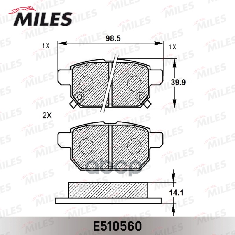 

Колодки Тормозные Suzuki Swift 10- Задние Ceramic Miles E510560, E510560