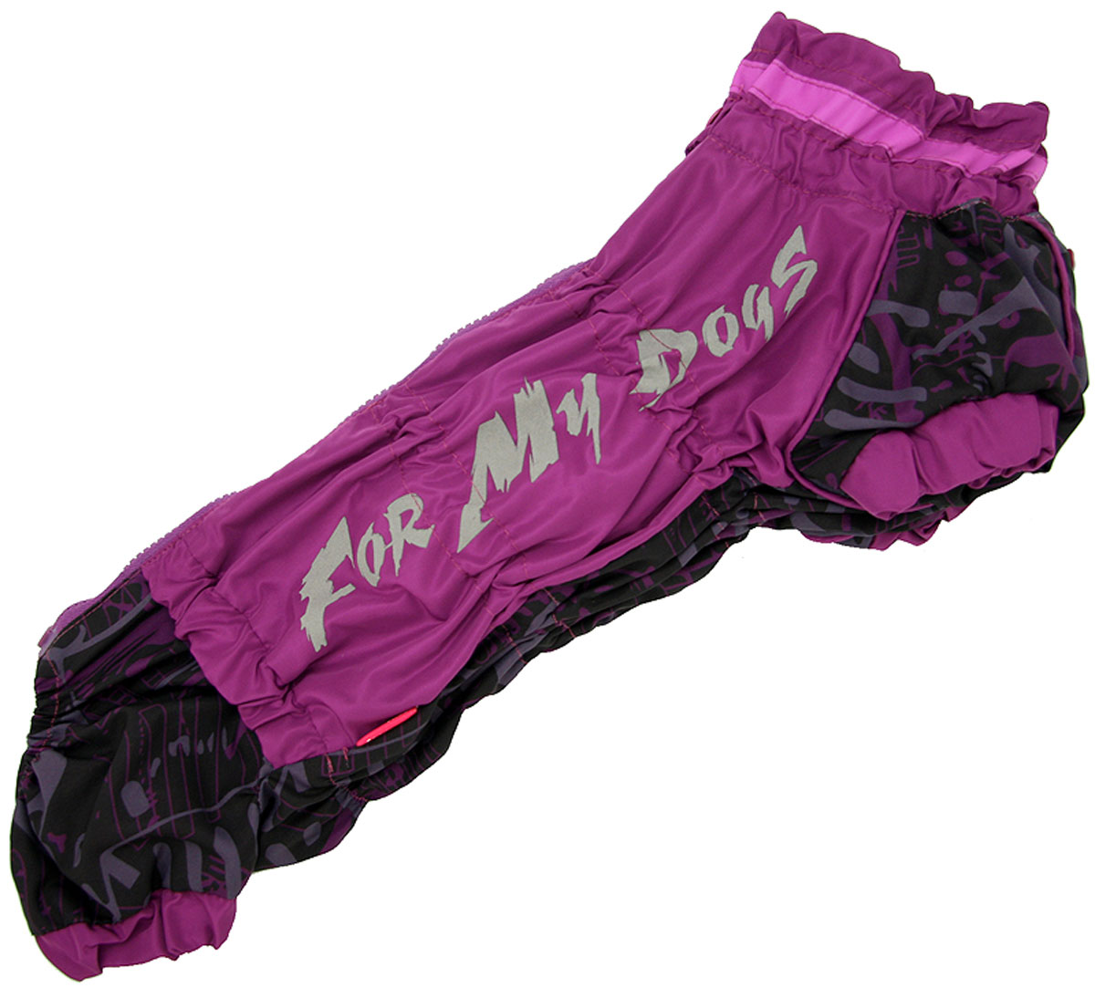 фото Дождевик для таксы for my dogs 525ss-2021 f (tm1) для девочек фиолетовый неон