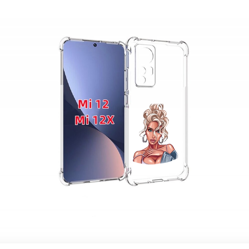 

Чехол бампер MyPads красивая-блондинка женский для Xiaomi 12., Прозрачный, Tocco