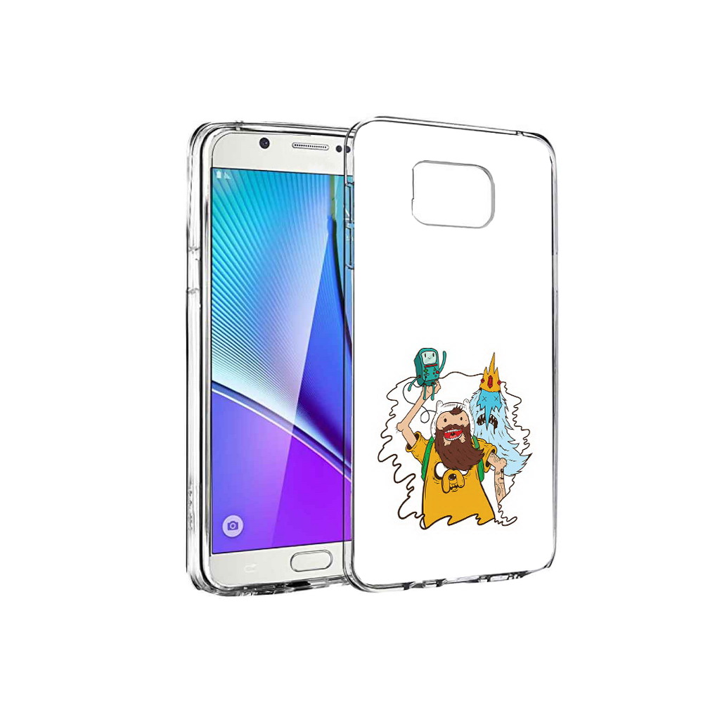 

Чехол MyPads Tocco для Samsung Galaxy Note 5 время приключений старый Финн, Прозрачный, Tocco
