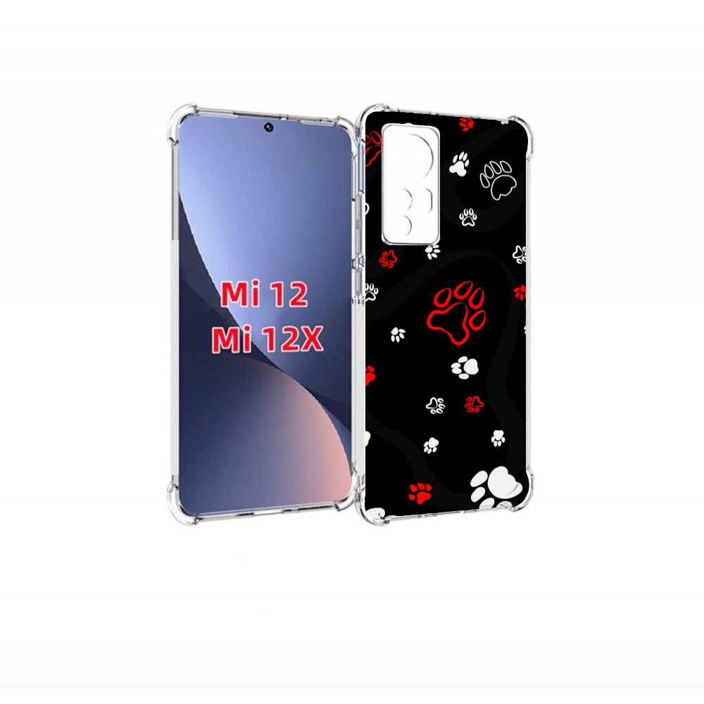 

Чехол бампер MyPads кошачьи-лапки для Xiaomi 12., Прозрачный, Tocco