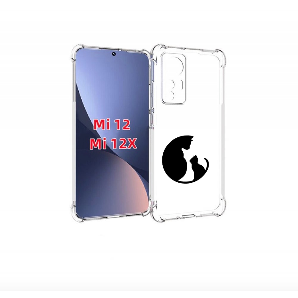 

Чехол бампер MyPads коты в полукруге для Xiaomi 12., Прозрачный, Tocco