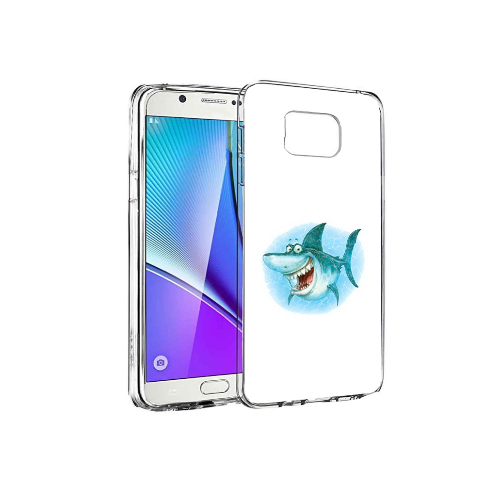 

Чехол MyPads Tocco для Samsung Galaxy Note 5 веселая акула, Прозрачный, Tocco