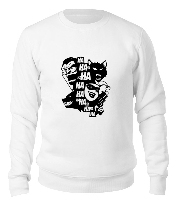 

Свитшот унисекс Printio Джокер и харли квинн (бэтмен) белый XS, Джокер и харли квинн (бэтмен)