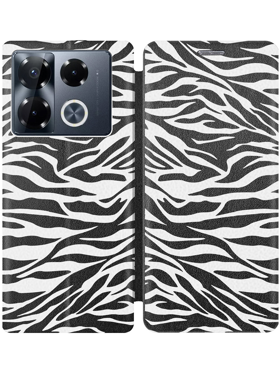 

Чехол-книжка на Infinix Note 40 Pro / 40 Pro 5g / 40 Pro+ 5g с принтом черный 798958, 782627012