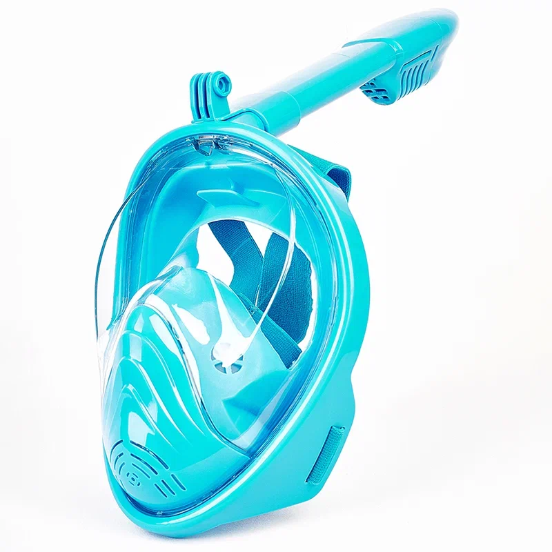 

Маска для подводного плавания и снорклинга Baziator Freebreath S0049C детская бирюзовая XS, FreeBreath