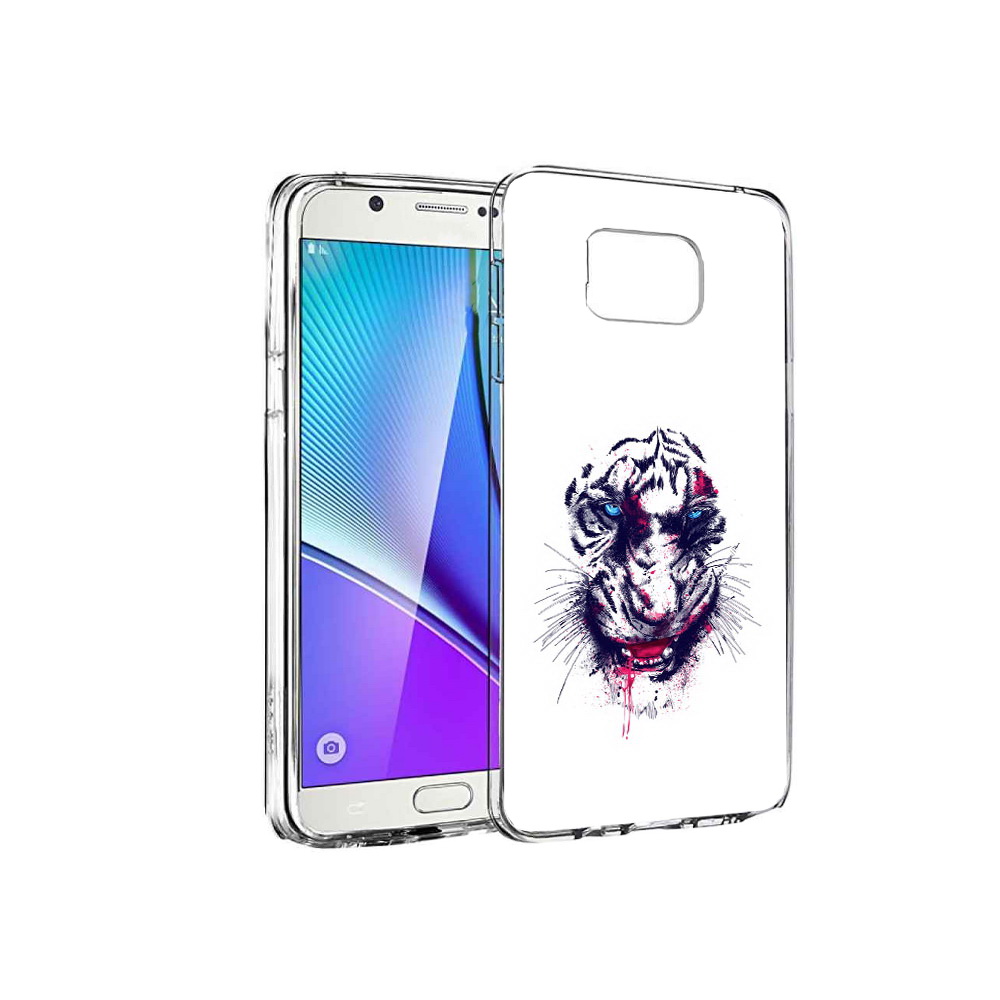 

Чехол MyPads Tocco для Samsung Galaxy Note 5 безумный тигр, Прозрачный, Tocco