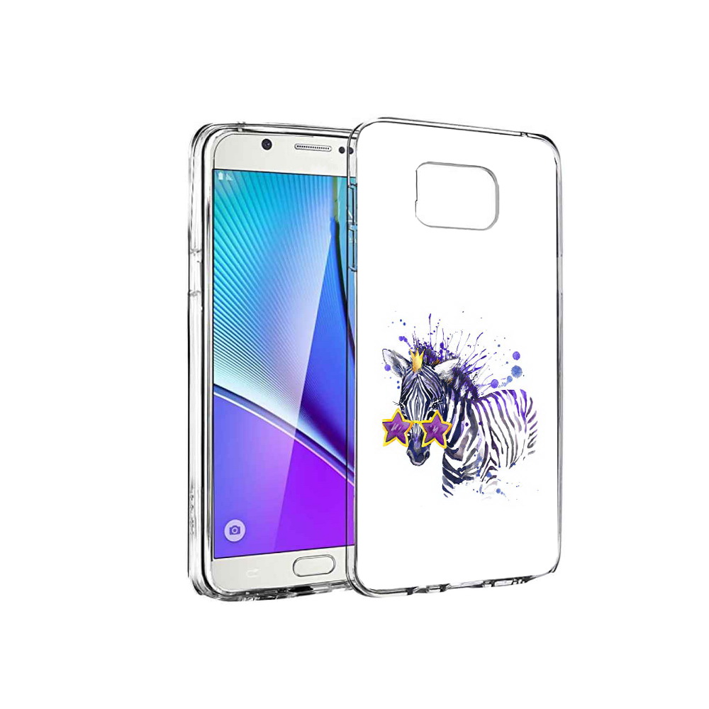 

Чехол MyPads Tocco для Samsung Galaxy Note 5 акварельная зебра, Прозрачный, Tocco
