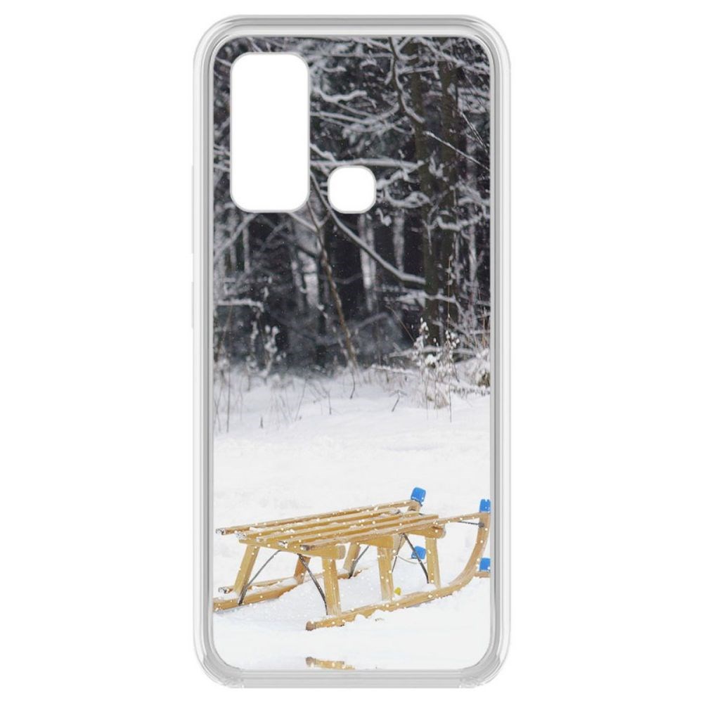 

Чехол-накладка Krutoff Clear Case Санки для Vivo Y30