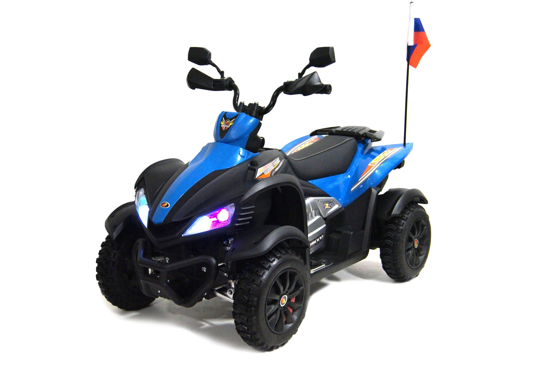 Детский электроквадроцикл RIVERTOYS P333PP синий rivertoys детский электромобиль f333ff синий глянец