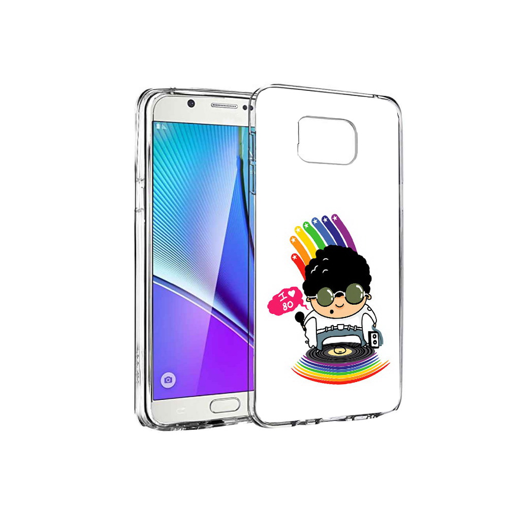 

Чехол MyPads Tocco для Samsung Galaxy Note 5 Я люблю 80-е, Прозрачный, Tocco