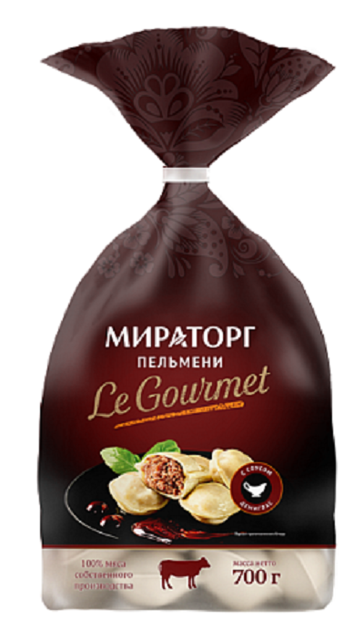 фото Пельмени мираторг le gourmet говяжьи с соусом демиглас замороженные 700 г