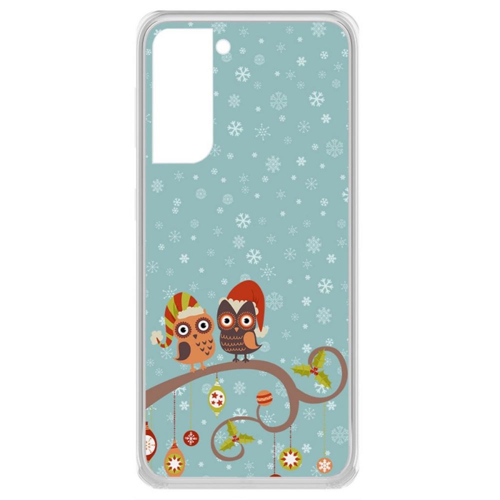 

Чехол-накладка Krutoff Clear Case Совушки для Samsung Galaxy S21 (G991), Прозрачный