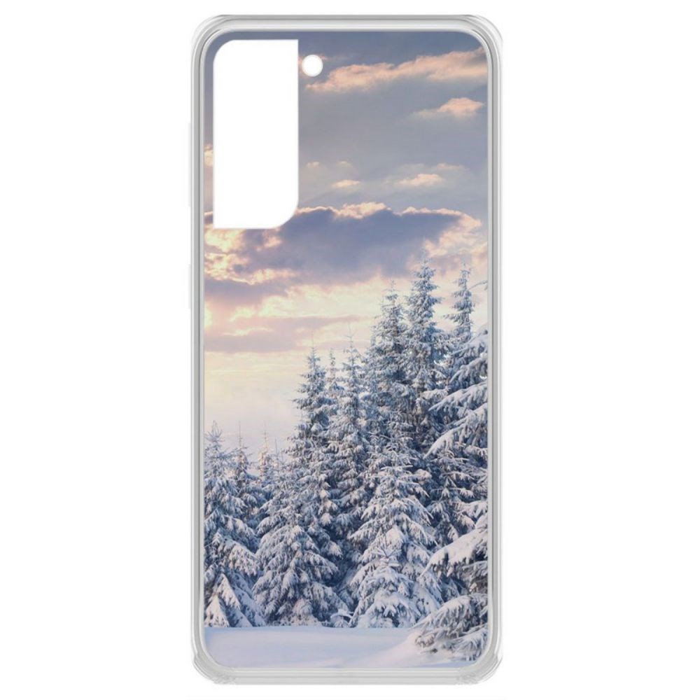 фото Чехол-накладка krutoff clear case снежный пейзаж для samsung galaxy s21 (g991)