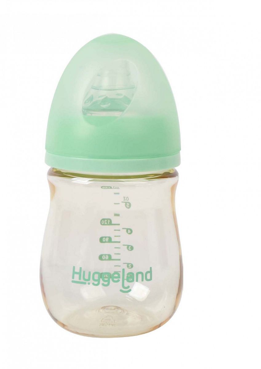фото Бутылочка для кормления huggeland зеленая, 160 мл