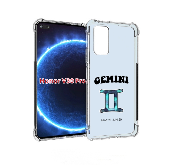 

Чехол бампер MyPads знак зодиака близнецы 1 для Honor V30, Прозрачный, Tocco