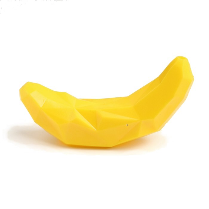 Игрушка Пижон для лакомств и сухого корма Банан, 14 х 3,8 см, жёлтая