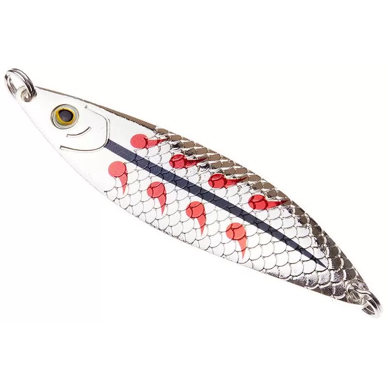 

Блесна колеблющаяся HIGASHI Big River 45g, Серебристый;красный, Big River