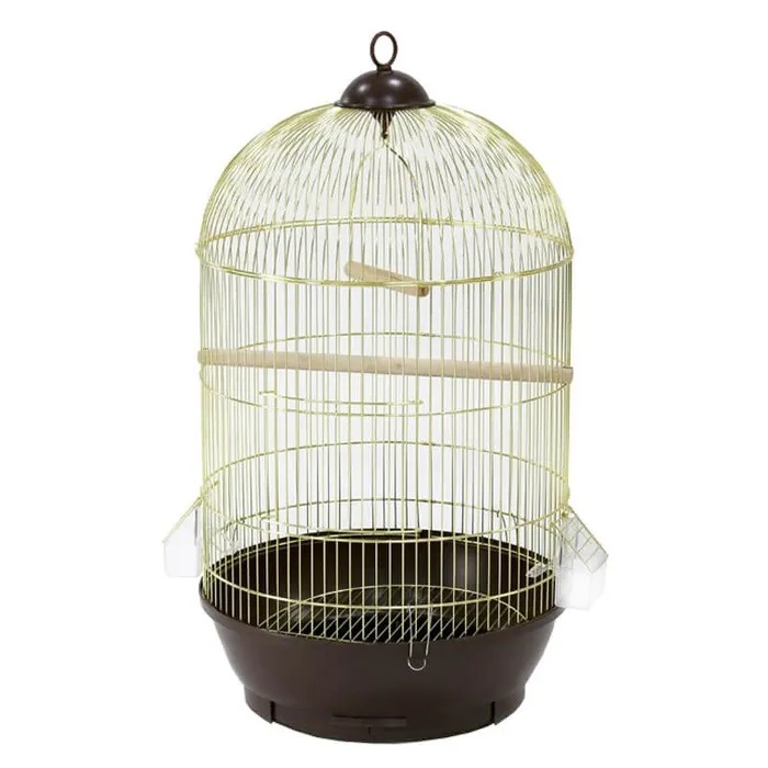 Клетка для маленьких и средних птиц Золотая Клетка, высокая, золотая, в ассортименте