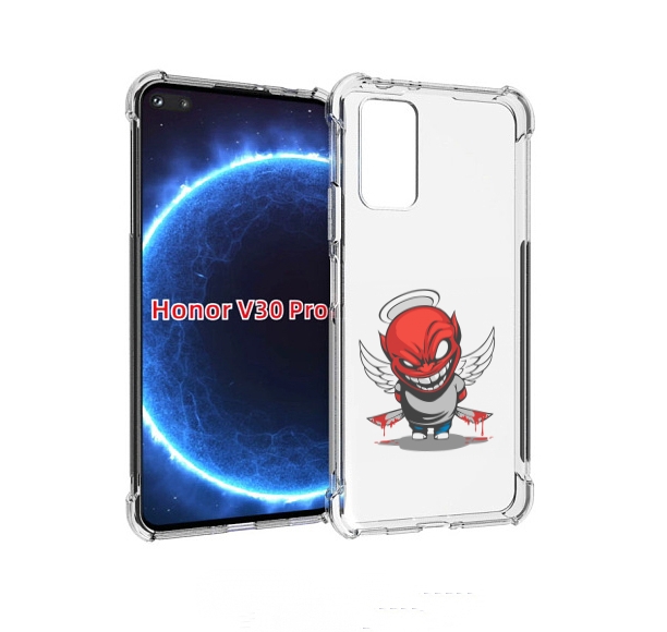 

Чехол бампер MyPads злой-ангел для Honor V30 Pro, Прозрачный, Tocco